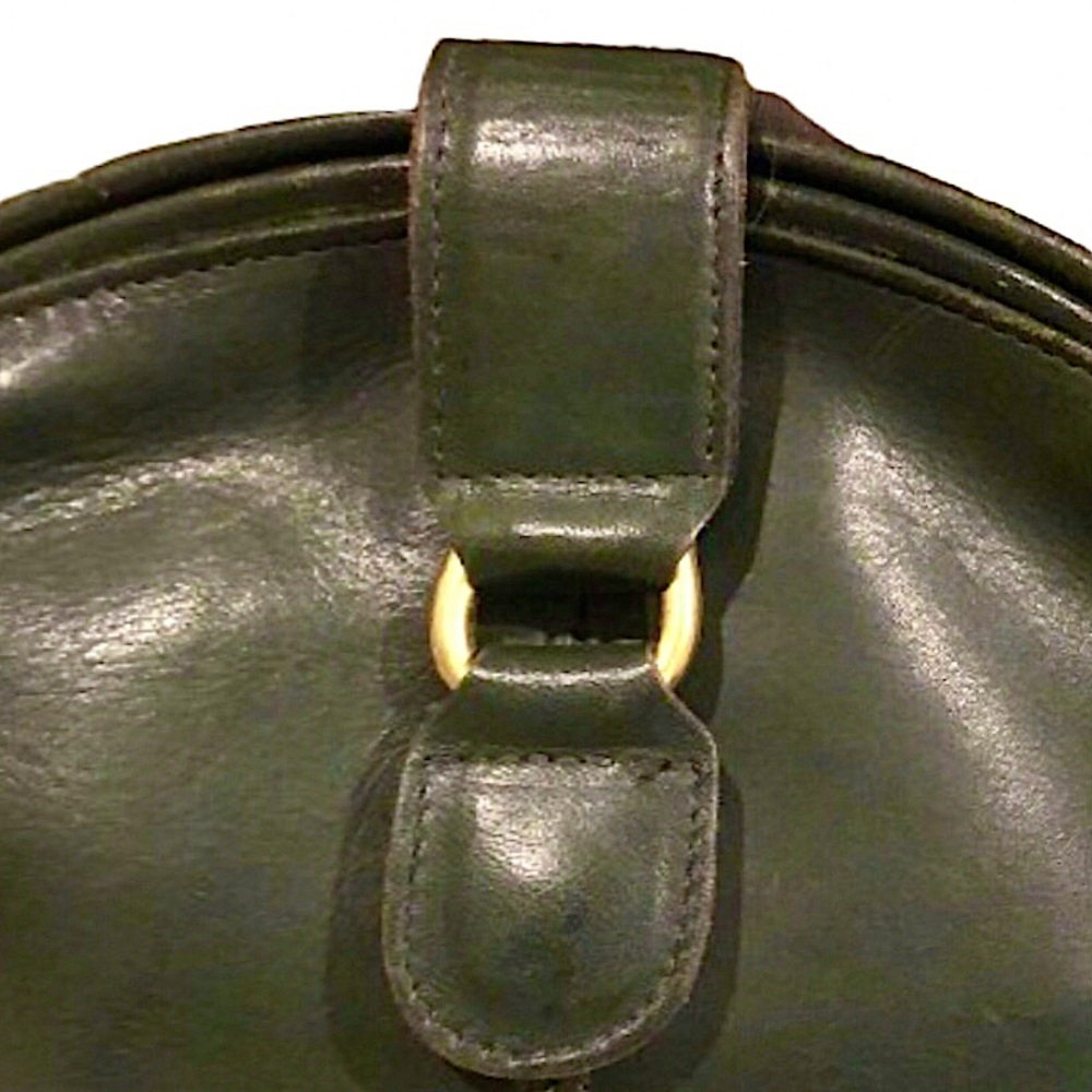 Vintage COACH Laurel Bottle Green Leather Hinged Clamshell Crossbody Bag 4117 - Picture 14 of 17